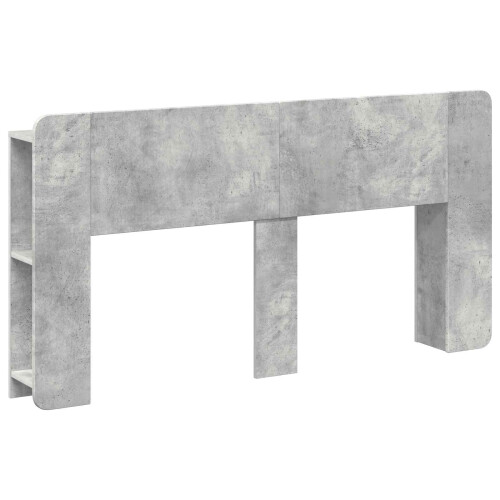 VidaXL vidaXL Headboard Cabinet with Storage Concrete Grey Engineered Wood 1