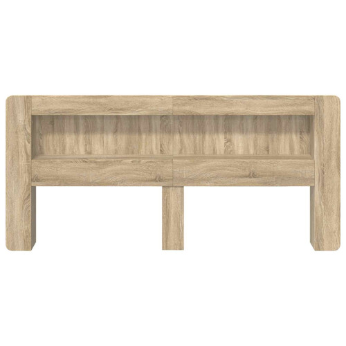 VidaXL vidaXL Headboard Cabinet with Storage Sonoma Oak Engineered Wood 2