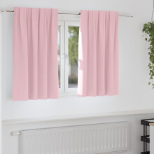vidaXL Blackout Curtains with Rings 2 pcs Baby Pink 140 x 140 cm