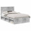 VidaXL vidaXL Bed Frame Concerte Grey 135 x 190 cm Solid Pine Wood 4