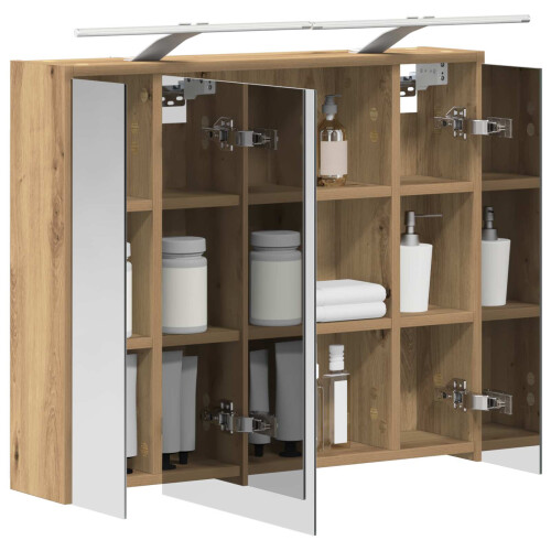 VidaXL vidaXL Badezimmerspiegelschrank Kunsthandwerk Eiche 1
