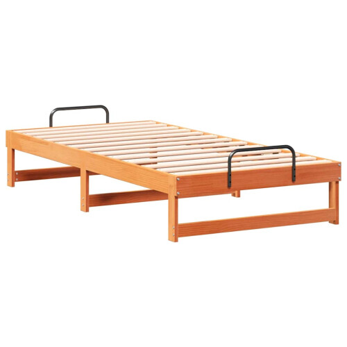 VidaXL vidaXL Bed Frame Brown 90 x 200 cm Solid Pine Wood 1