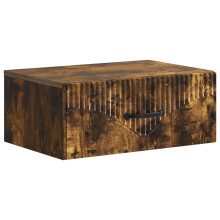 vidaXL Wall-Mounted Bedside Cabinet Smoked Oak 49 x 34.5 x 20 cm