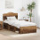 VidaXL vidaXL Bed Frame with Headboard Old Wood 75 x 190 cm Solid Pine Wood 1