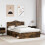 VidaXL vidaXL Bed Frame Smoked Oak 150 x 200 cm Solid Pine Wood 5