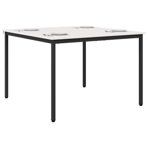 VidaXL vidaXL Dining Table White 110 x 110 x 75 cm Solid Pine Wood 2