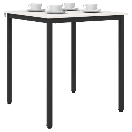 VidaXL vidaXL Dining Table White 70 x 70 x 75 cm Solid Pine Wood 2