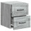 VidaXL vidaXL Wall-Mounted Bedside Cabinet 2 pcs Grey Sonoma Engineered Wood 4