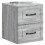 VidaXL vidaXL Wall-Mounted Bedside Cabinet 2 pcs Grey Sonoma Engineered Wood 2