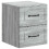 VidaXL vidaXL Wall-Mounted Bedside Cabinet 2 pcs Grey Sonoma Engineered Wood 3