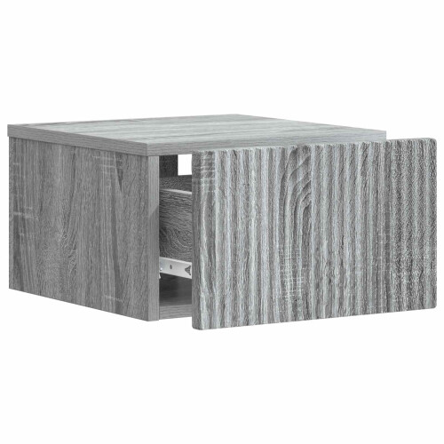 VidaXL vidaXL Wall-Mounted Bedside Cabinet 2 pcs Grey Sonoma Engineered Wood 2