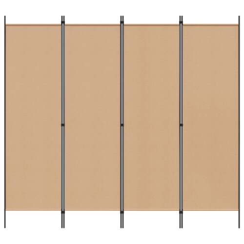 VidaXL vidaXL 4-Panel Room Divider Beige 200 x 180 cm Fabric 2