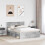 VidaXL vidaXL Bed Frame Concerte Grey 135 x 190 cm Solid Pine Wood 3