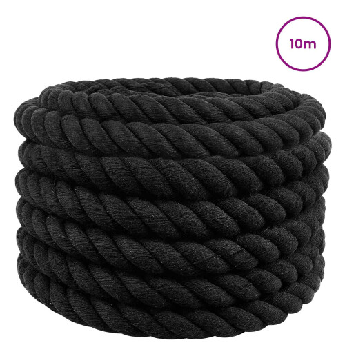 VidaXL vidaXL Rope Black 4 x 4 x 1000 cm Cotton 1