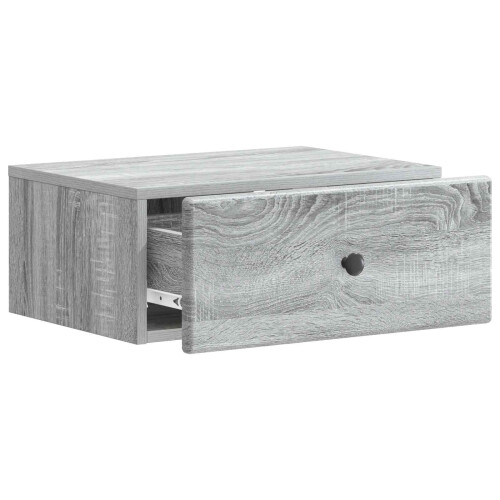 VidaXL vidaXL Wall-Mounted Bedside Cabinet 2 pcs Grey Sonoma Engineered Wood 2