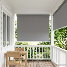 vidaXL Outdoor Roller Blind UV Protection Light Grey 100 x 140 cm