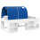 VidaXL vidaXL Kids'High Bed Frame with Storage White and Blue 2