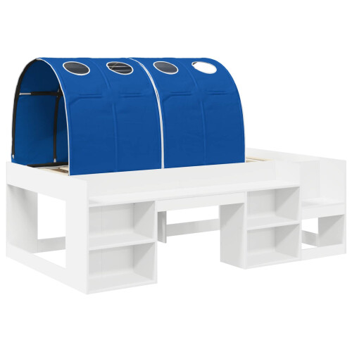 VidaXL vidaXL Kids'High Bed Frame with Storage White and Blue 2