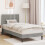 VidaXL vidaXL Bed Frame with Headboard Light Grey 90 x 190 cm Velvet 1