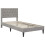 VidaXL vidaXL Bed Frame with Headboard Light Grey 90 x 190 cm Velvet 3