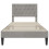 VidaXL vidaXL Bed Frame with Headboard Light Grey 90 x 190 cm Velvet 4