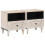 VidaXL vidaXL Bed cabinet 2 pcs White 40 x 33 x 46 cm Solid Mango Wood 1