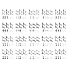 120 Pieces de Ruban Guitare Acoustique Tete de Machine Boutons Corde de Guitare Vis de Tuner (60 pour Gauche et 60 pour Droite)