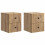 VidaXL vidaXL Wall-Mounted Bedside Cabinet 2 pcs Artisan Oak Engineered Wood 1
