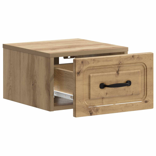 VidaXL vidaXL Wall-Mounted Bedside Cabinet 2 pcs Artisan Oak Engineered Wood 1