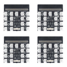 4X Carte de DéRivation 17 Port 6Pin Module D'Alimentation D'Affichage à LED Adaptateur de Carte Serveur pour 1200W 750W PSU GPU Exploitation