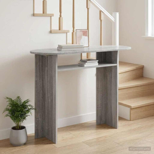 VidaXL vidaXL Console Table Grey Sonoma 100 x 39.5 x 75 cm Engineered Wood