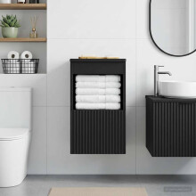 vidaXL Bathroom Cabinet Black 30 x 35 x 50 cm Engineered Wood