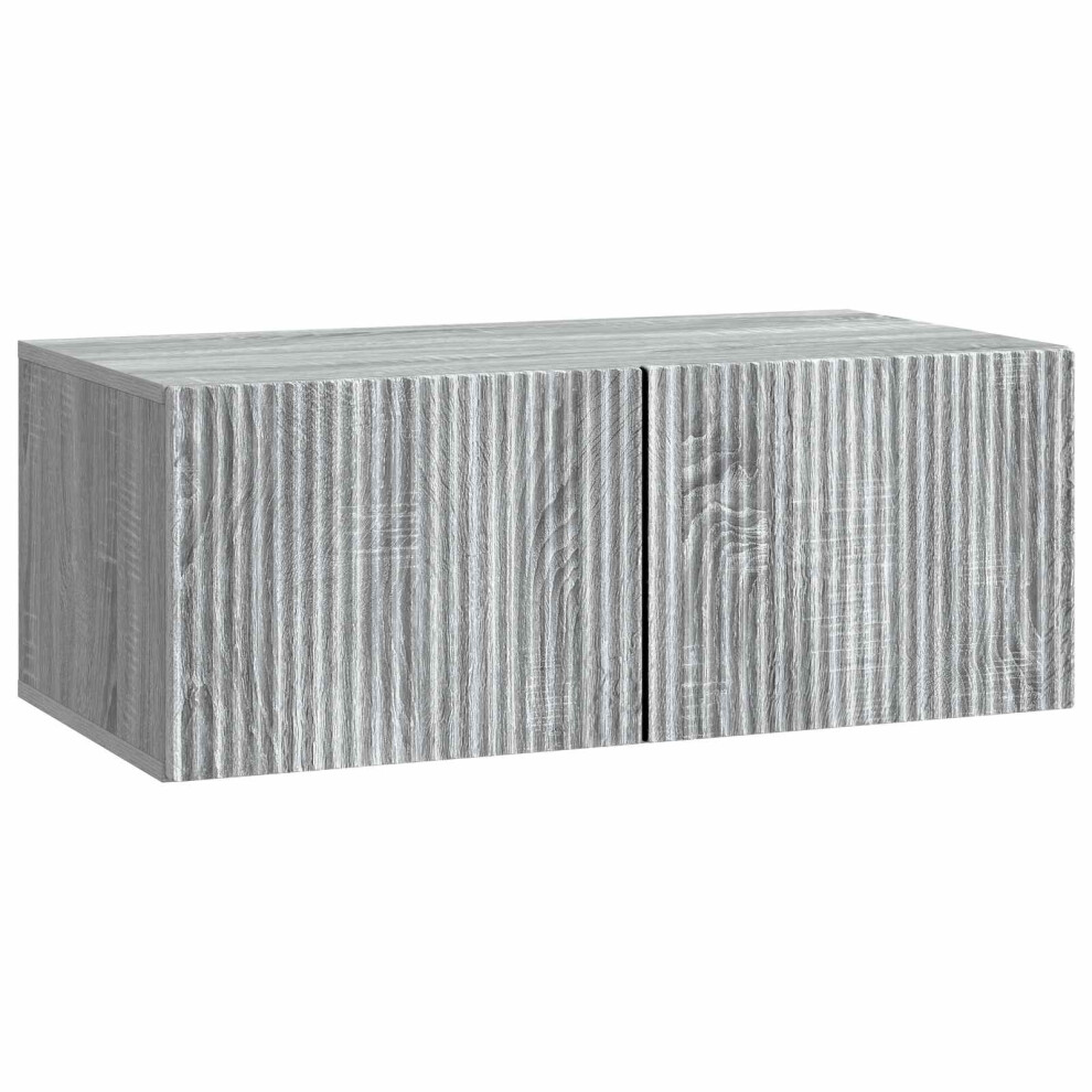 Vidaxl Wall-Mounted Tv Cabinet Grey Sonoma 78.5 X 41 X 30 Cm