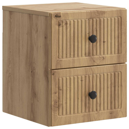 VidaXL vidaXL Wall-Mounted Bedside Cabinet 2 pcs Artisan Oak Engineered Wood 1