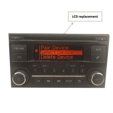 CD Player FM Radio Pixel Replace LCD Display Screen for Juke Qashqai X-Trail Frontier Note Navara Equator