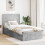 VidaXL vidaXL Bed Frame with Storage and Headboard Concrete Grey 75 x 190 cm 1