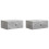 VidaXL vidaXL Wall-Mounted Bedside Cabinet with Drawer 2 pcs Concrete Grey 1