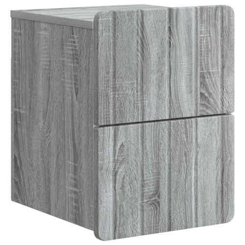 VidaXL vidaXL Wall-Mounted Bedside Cabinet 2 pcs Grey Sonoma Engineered Wood 2