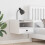 VidaXL vidaXL Bedside Table 2 pcs White 38 x 36 x 29.5 cm Solid pine wood 1
