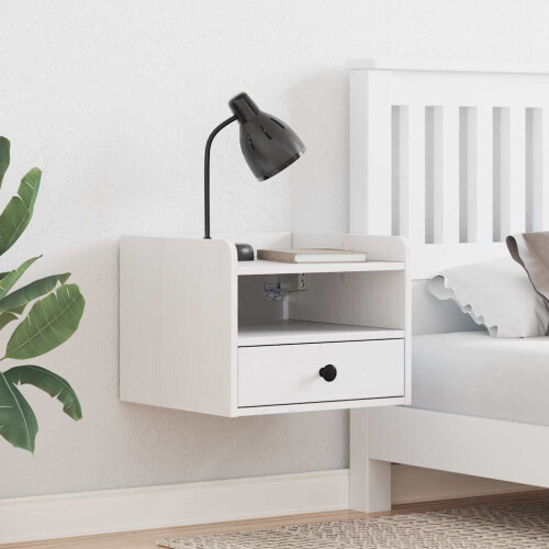 VidaXL vidaXL Bedside Table 2 pcs White 38 x 36 x 29.5 cm Solid pine wood