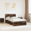 VidaXL vidaXL Bed Frame Smoked Oak 137 x 203 cm Engineered Wood 1