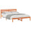 VidaXL vidaXL Bed Frame with Headboard Wax Brown 160 x 220 cm Solid Pine Wood 2
