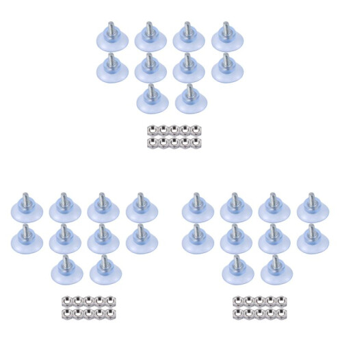 30 Pcs Rubber Strong Suction Cup Replacements for Glass Table Tops with M6 Screw