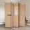 VidaXL vidaXL 5-Panel Room Divider Beige 250 x 220 cm Fabric 1