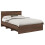 VidaXL vidaXL Bed Frame with Headboard Brown Oak 150 x 200 cm Engineered Wood 5