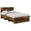VidaXL vidaXL Bed Frame Smoked Oak 137 x 203 cm Engineered Wood 4