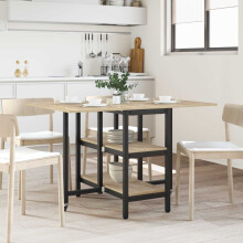 vidaXL Dinning Table 122 x 80 x 76.5 cm Engineered Wood Sonoma Oak