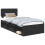 VidaXL vidaXL Bed Frame with Headboard Black 75 x 190 cm Solid Pine Wood 2
