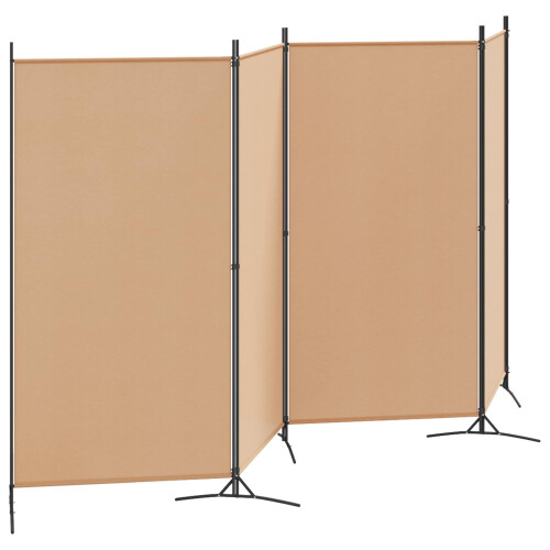 VidaXL vidaXL 4-Panel Room Divider Beige 346 x 180 cm Fabric 1