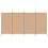 VidaXL vidaXL 4-Panel Room Divider Beige 346 x 180 cm Fabric 3